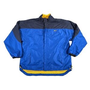 Vintage Starter Windbreaker Jacket Mens Large Blue Lightweight Full Zip‎ Lined